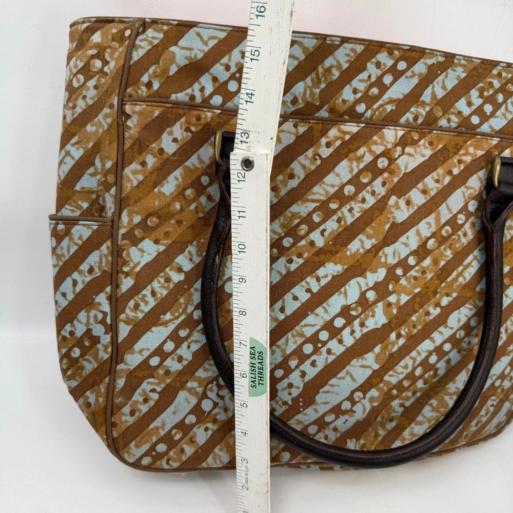 NWT Ergobaby EMC Diaper Bag Rare Togo Print OS Boho Canvas Leather Indie‎ Tribal